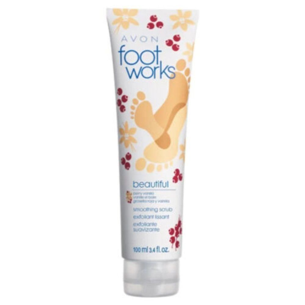 AVON Foot Works Beautiful Smoothing Scrub "BERRY VANILLA" 3.4 fl oz ~ NEW SEALED
